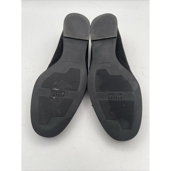 Stuart‎ Weitzman Shoes Womans Black Suede Slip on size 8.5 Spain Comfort Shoes - Picture 11 of 12